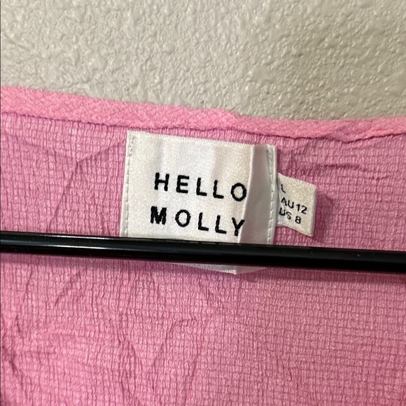 Hello Molly Pink Balloon Sleeve Blouse - Picture 3 of 3